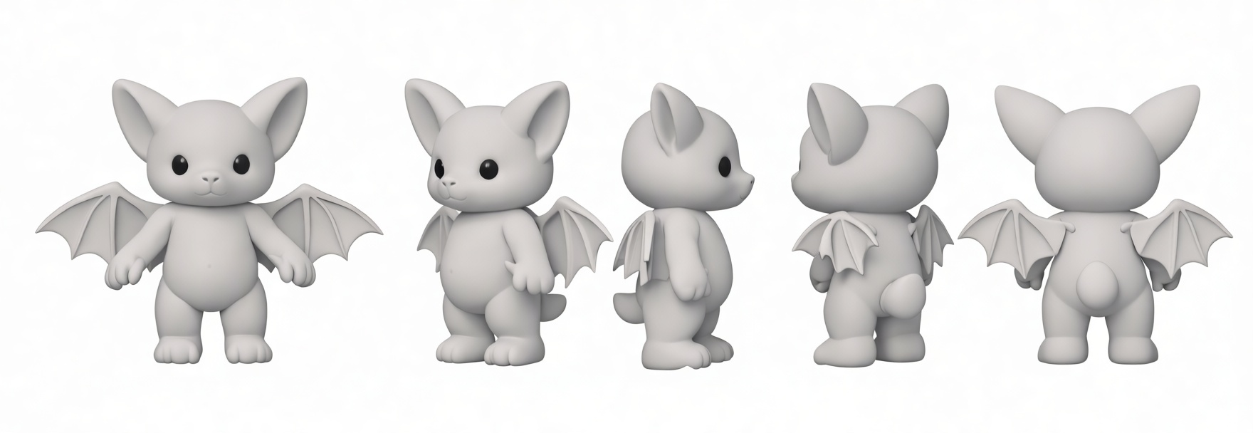 Chibi Bat Figurine free 3D printable STL