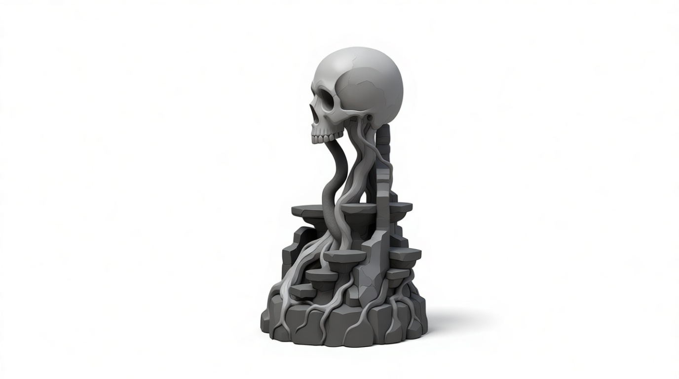 Skull Tree Sculpture free 3D printable STL