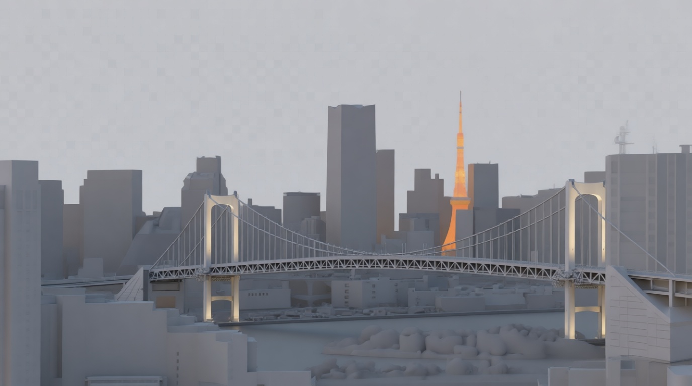 Tokyo Rainbow Bridge Model free 3D printable STL