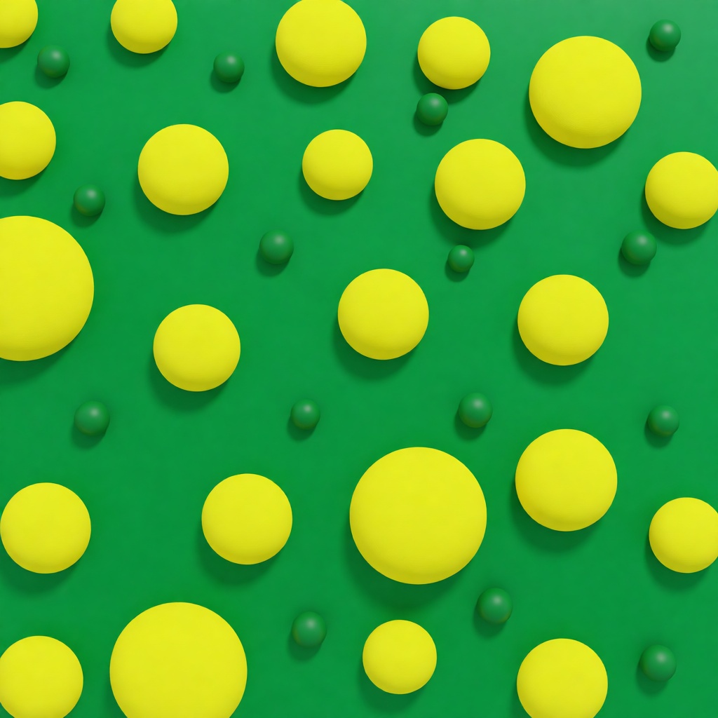Yellow and Green Spheres Model free 3D printable STL