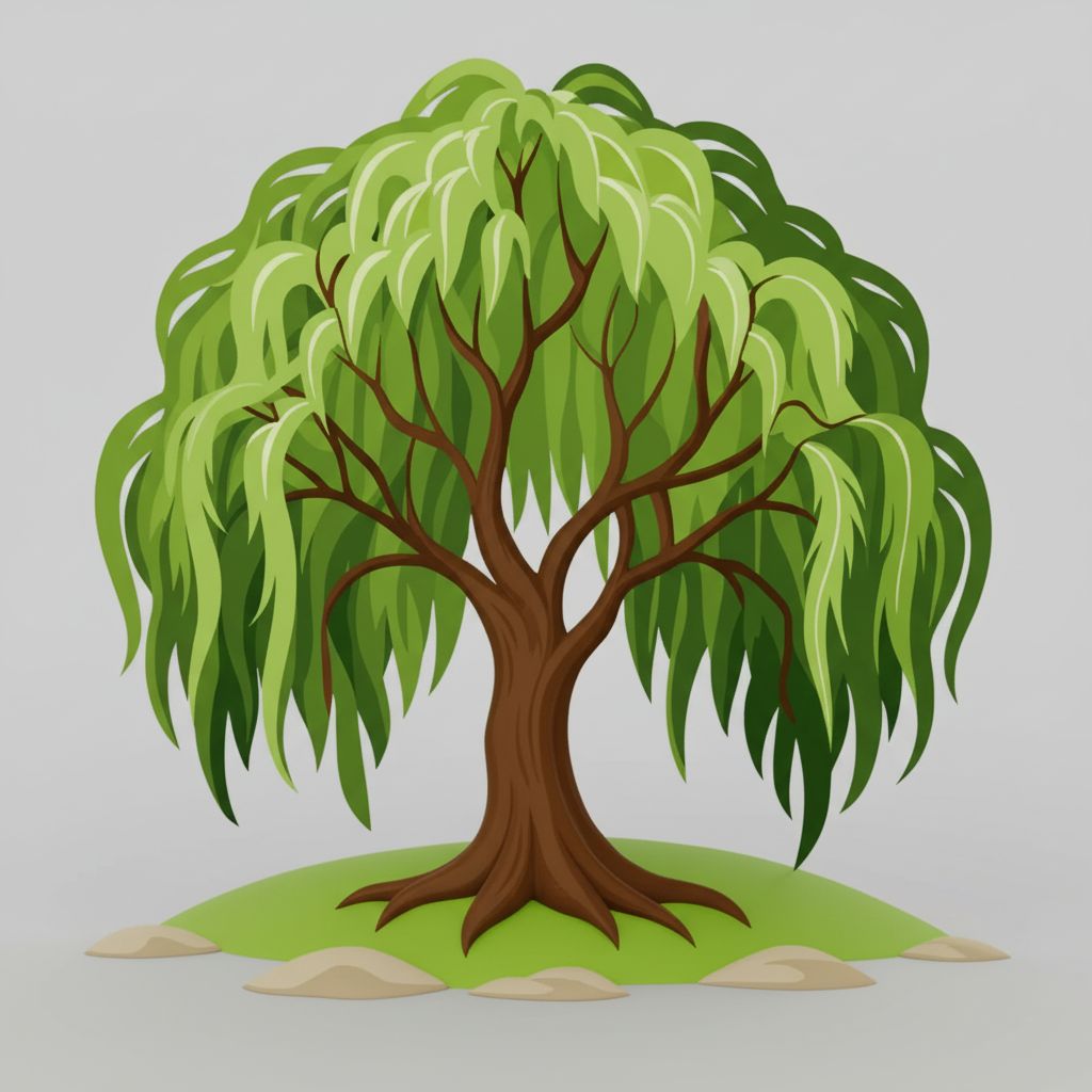 Weeping Willow Tree Model free 3D printable STL