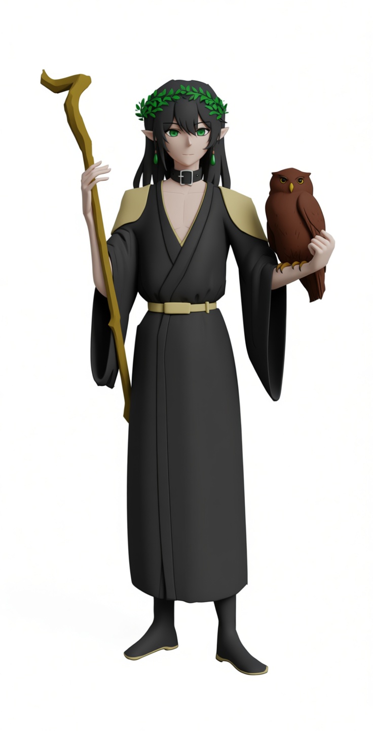 Elf Mage Figurine free 3D printable STL