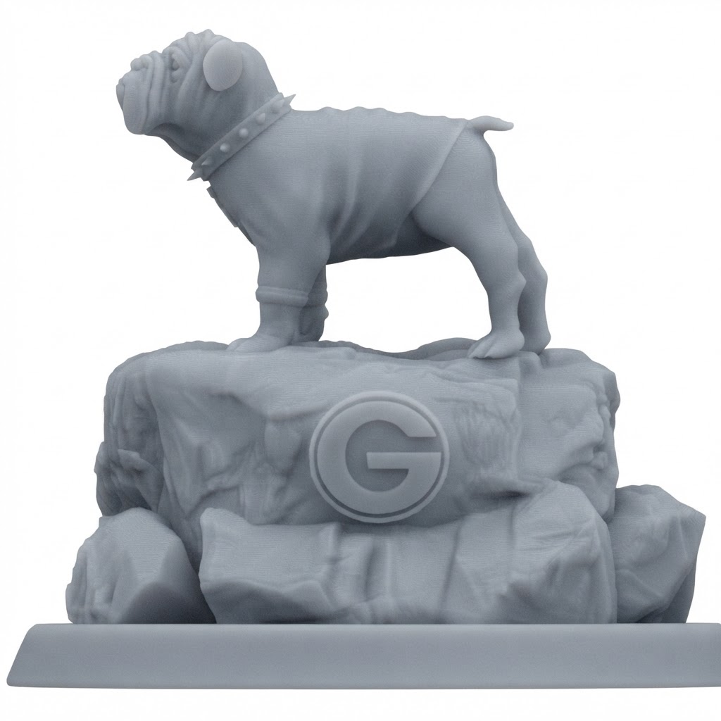Bulldog Statue free 3D printable STL
