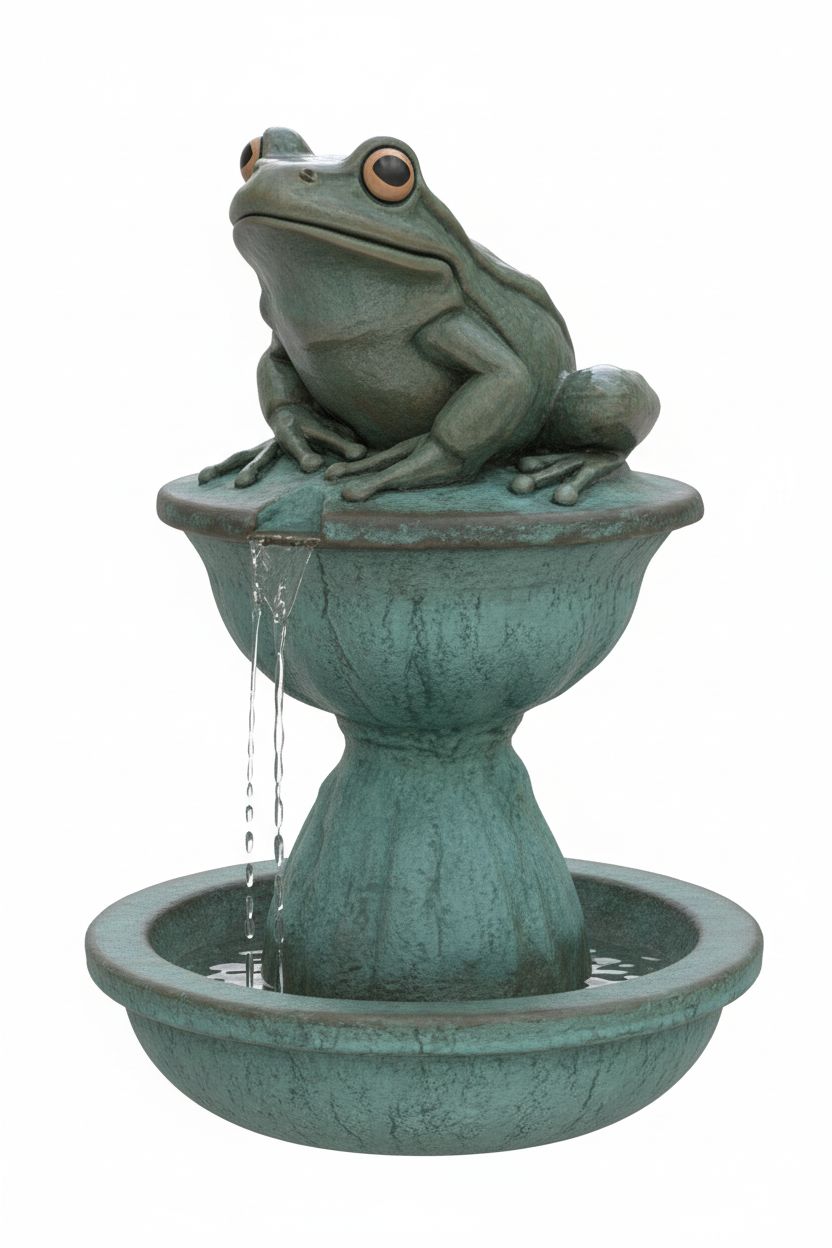 Frog Garden Fountain free 3D printable STL