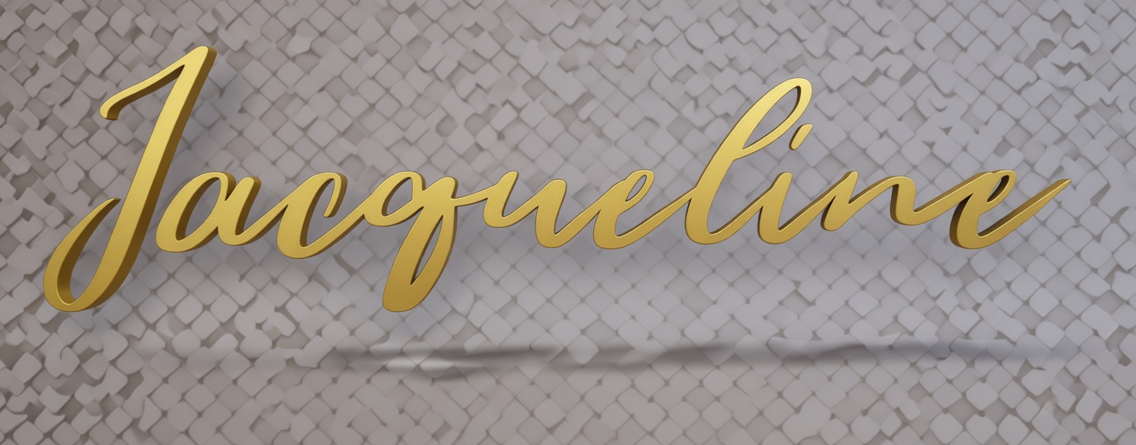 Jacqueline Script Sign free 3D printable STL
