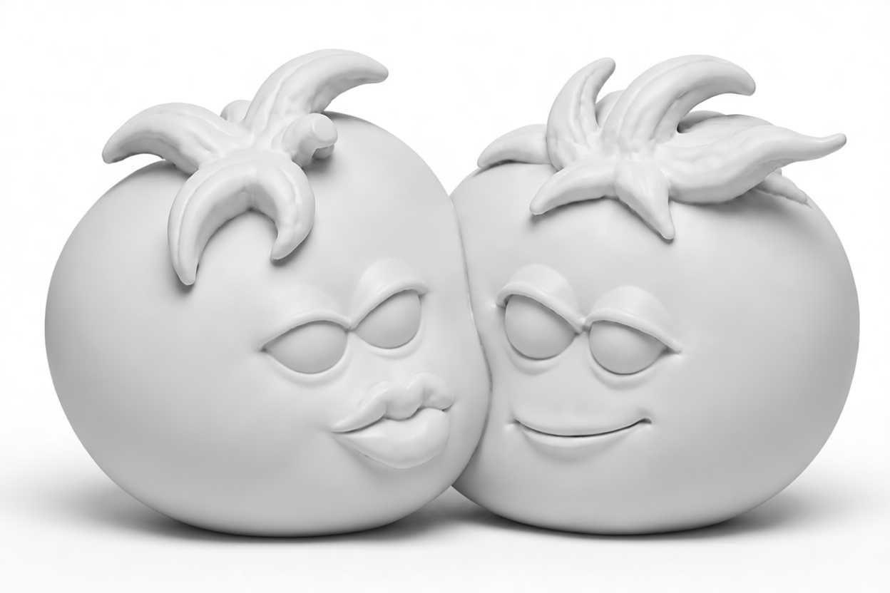 Tomato Couple Figurines free 3D printable STL