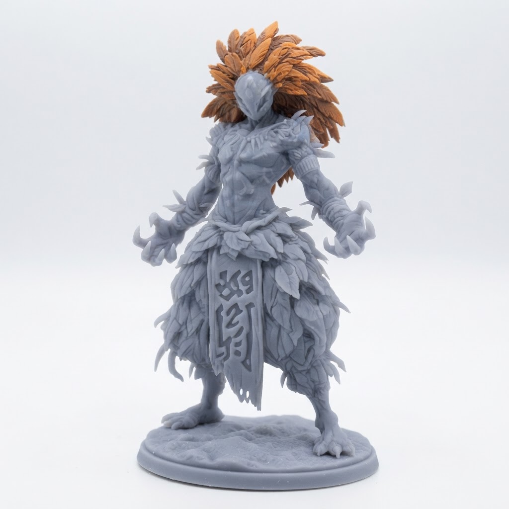 Leaf Spirit Miniature free 3D printable STL