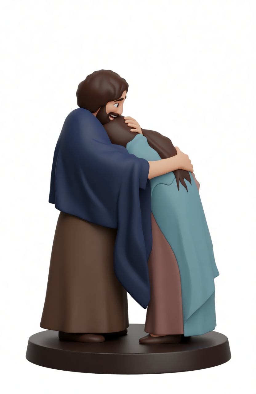 Jesus and Mary Figurine free 3D printable STL