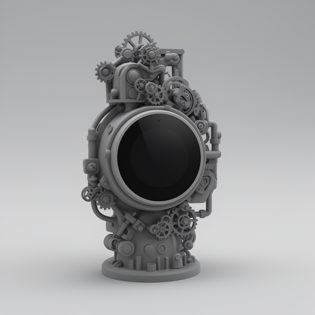 Steampunk Alexa Stand free 3D printable STL