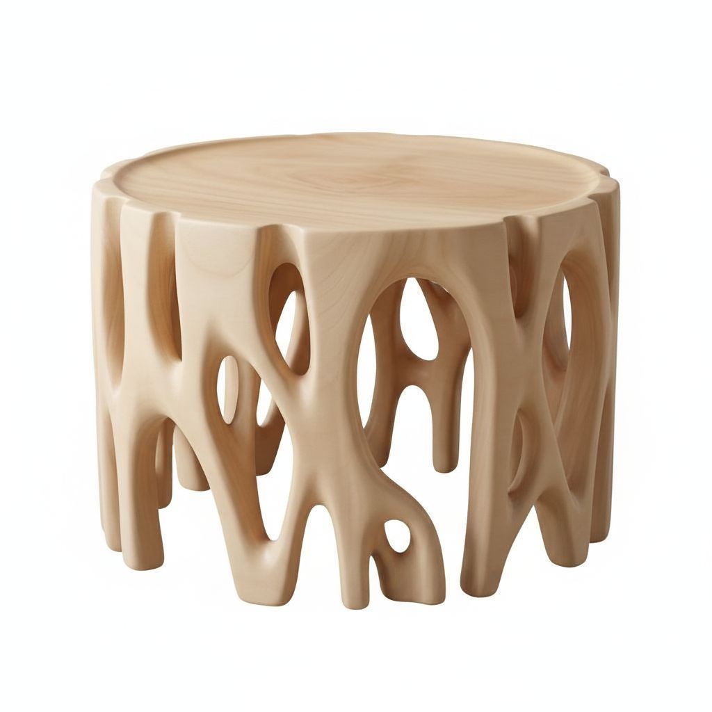 Organic Wood Table Sculpture free 3D printable STL