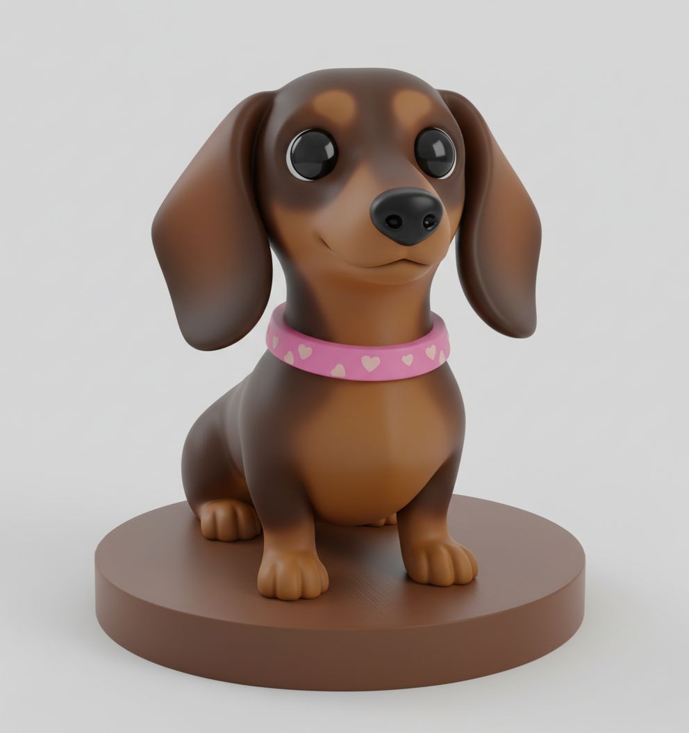 Dachshund Dog Figurine free 3D printable STL