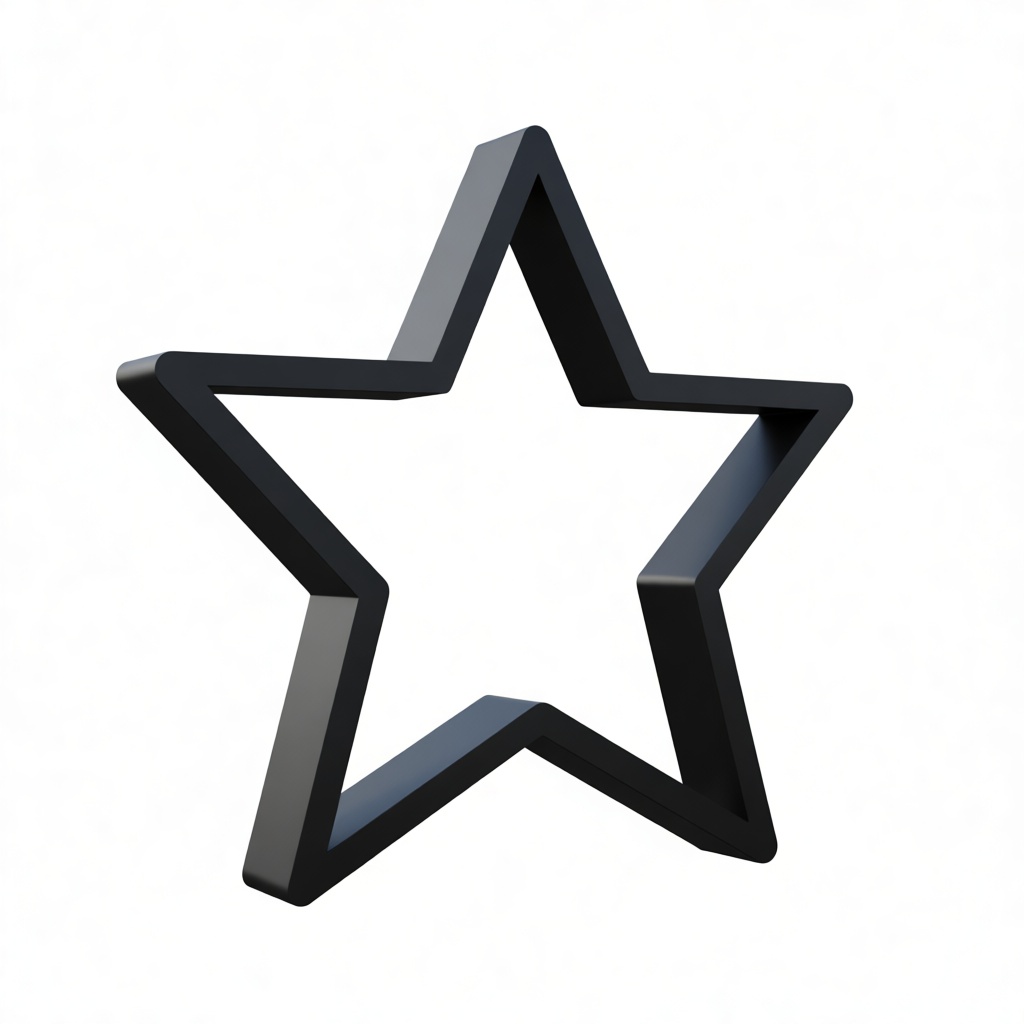 Hollow Star Model free 3D printable STL