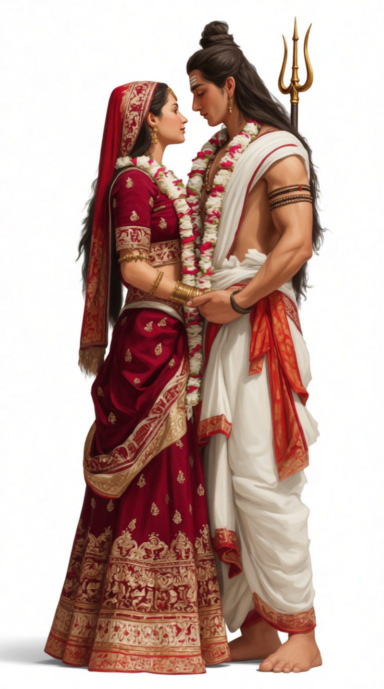Shiva and Parvati Figurines free 3D printable STL