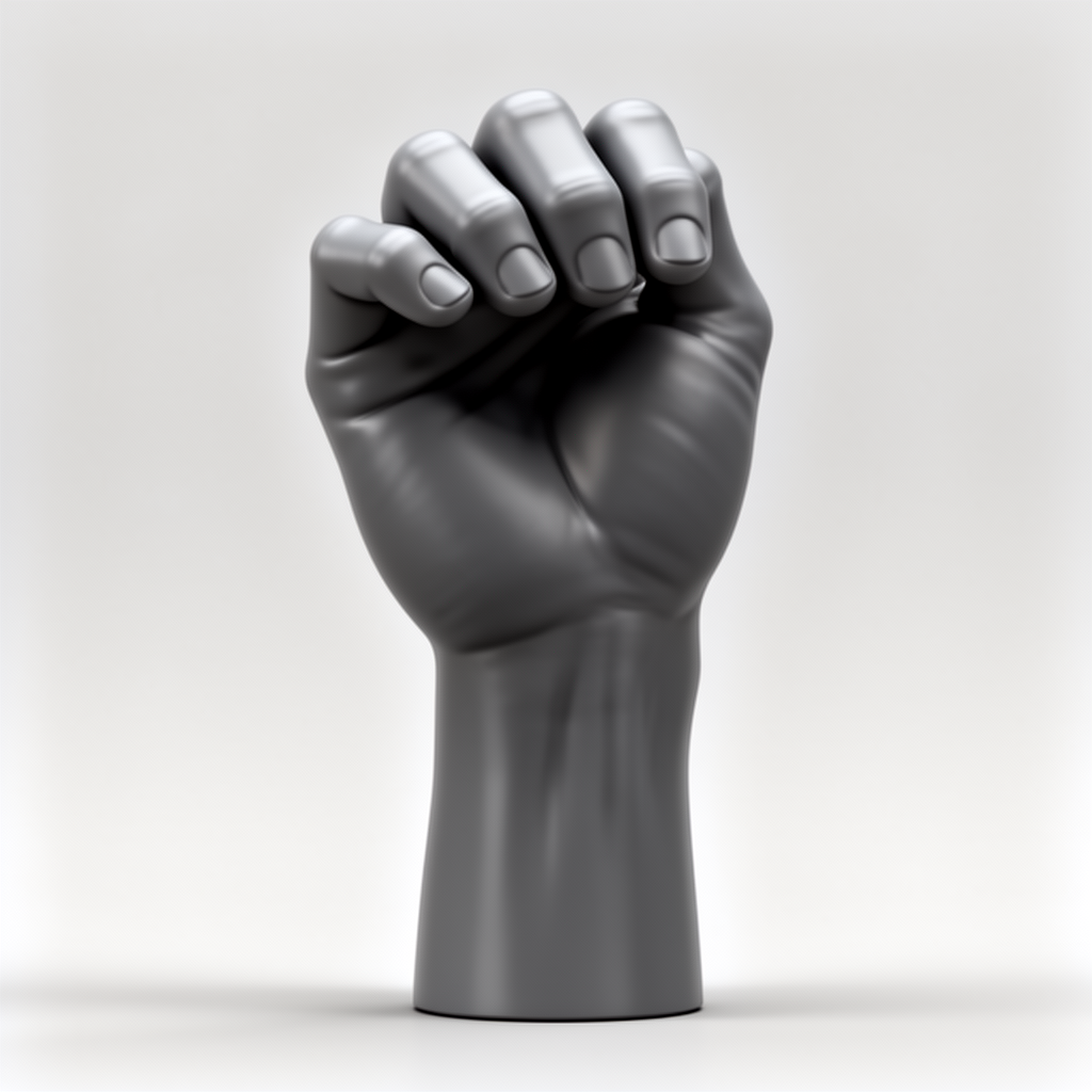 Closed Man's Hand Sculpture free 3D printable STL