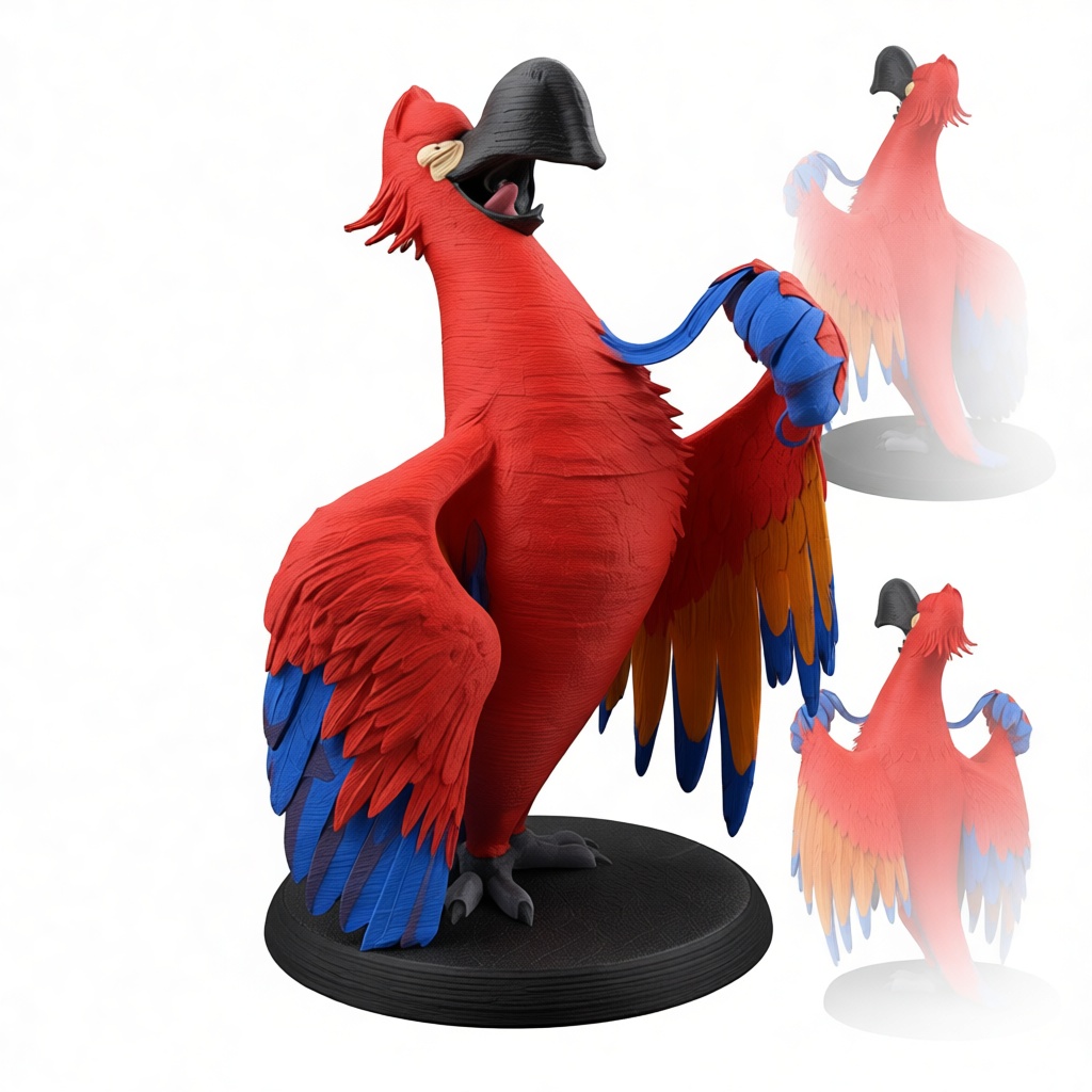Iago Parrot Figurine free 3D printable STL