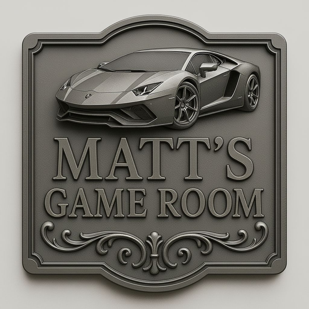 Matt's Game Room Sign free 3D printable STL