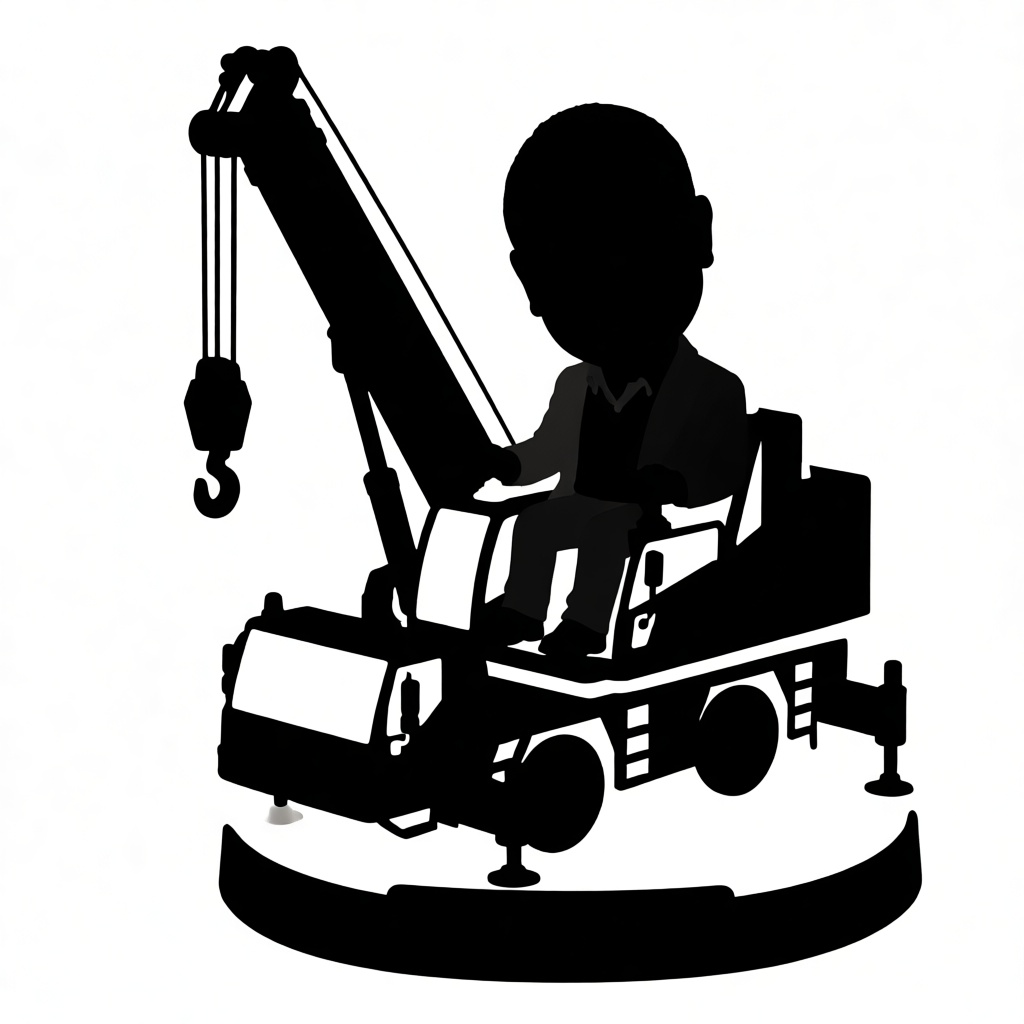 Mobile Crane Operator Figurine free 3D printable STL