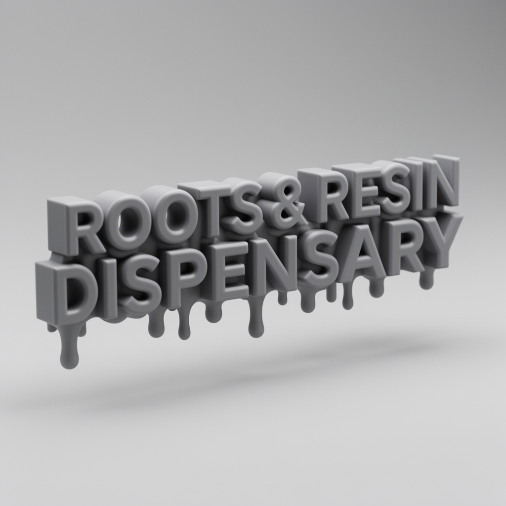 Roots & Resin Drip Letters free 3D printable STL
