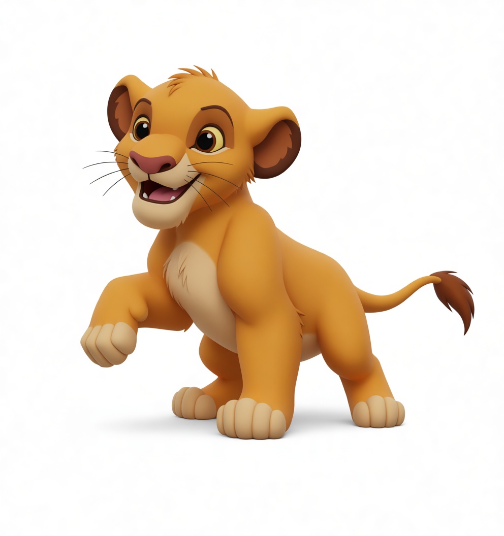 Simba Lion Cub Figurine free 3D printable STL