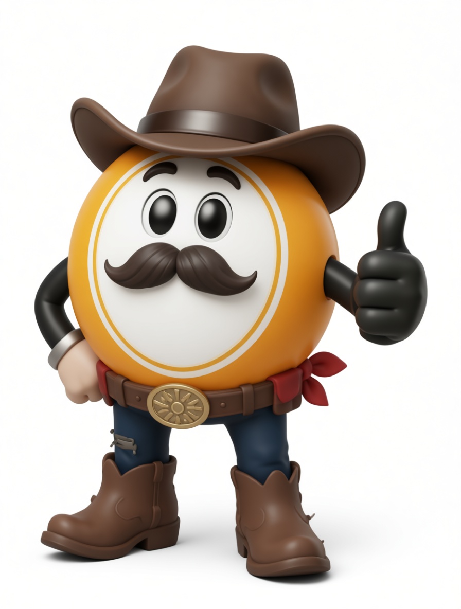 Cowboy Emoticon Figurine free 3D printable STL