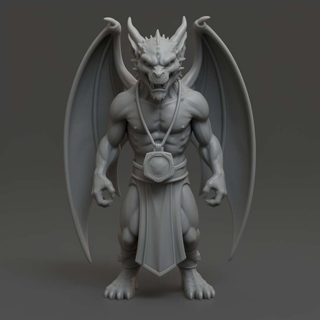 Gargoyle Cleric Figurine free 3D printable STL