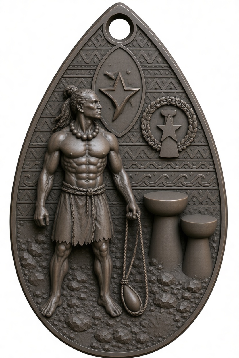 Polynesian Warrior Plaque free 3D printable STL