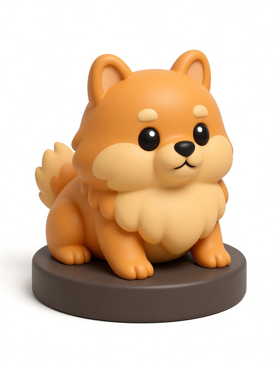 Pomeranian Dog Figurine free 3D printable STL