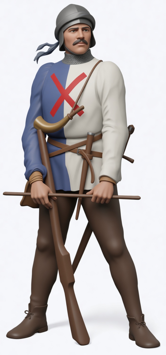 Medieval Crossbowman Figurine free 3D printable STL