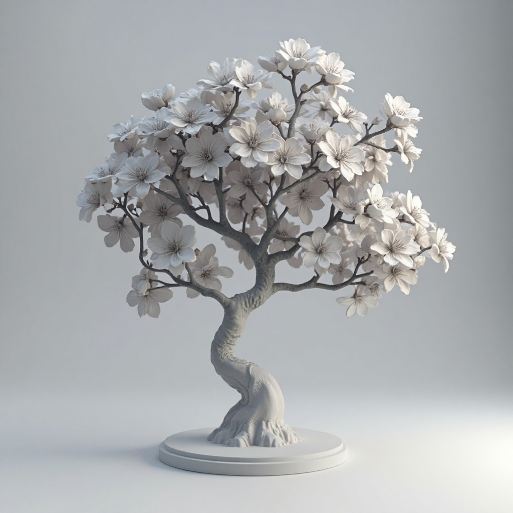 Cherry Blossom Sculpture free 3D printable STL
