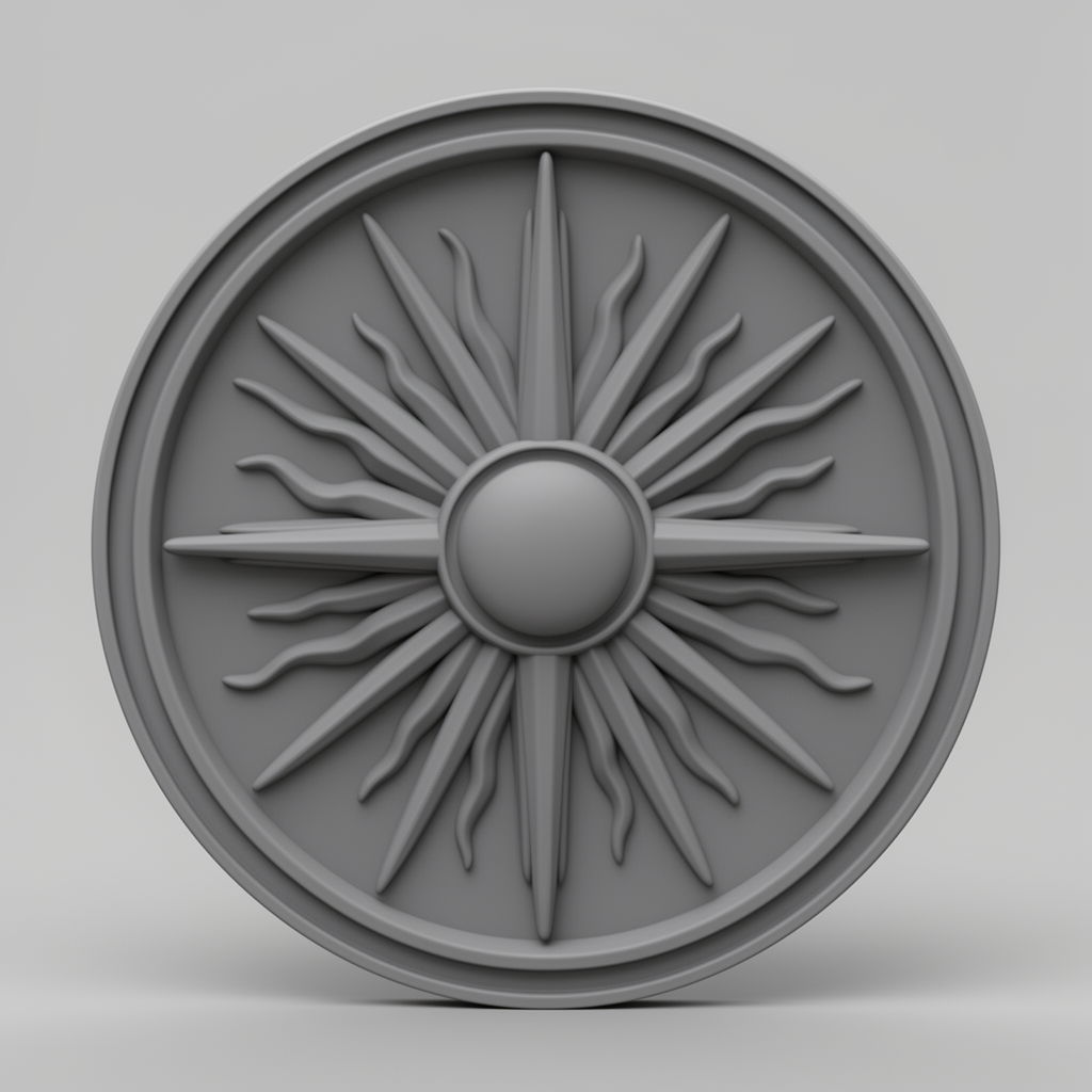 Light Domain Medallion free 3D printable STL