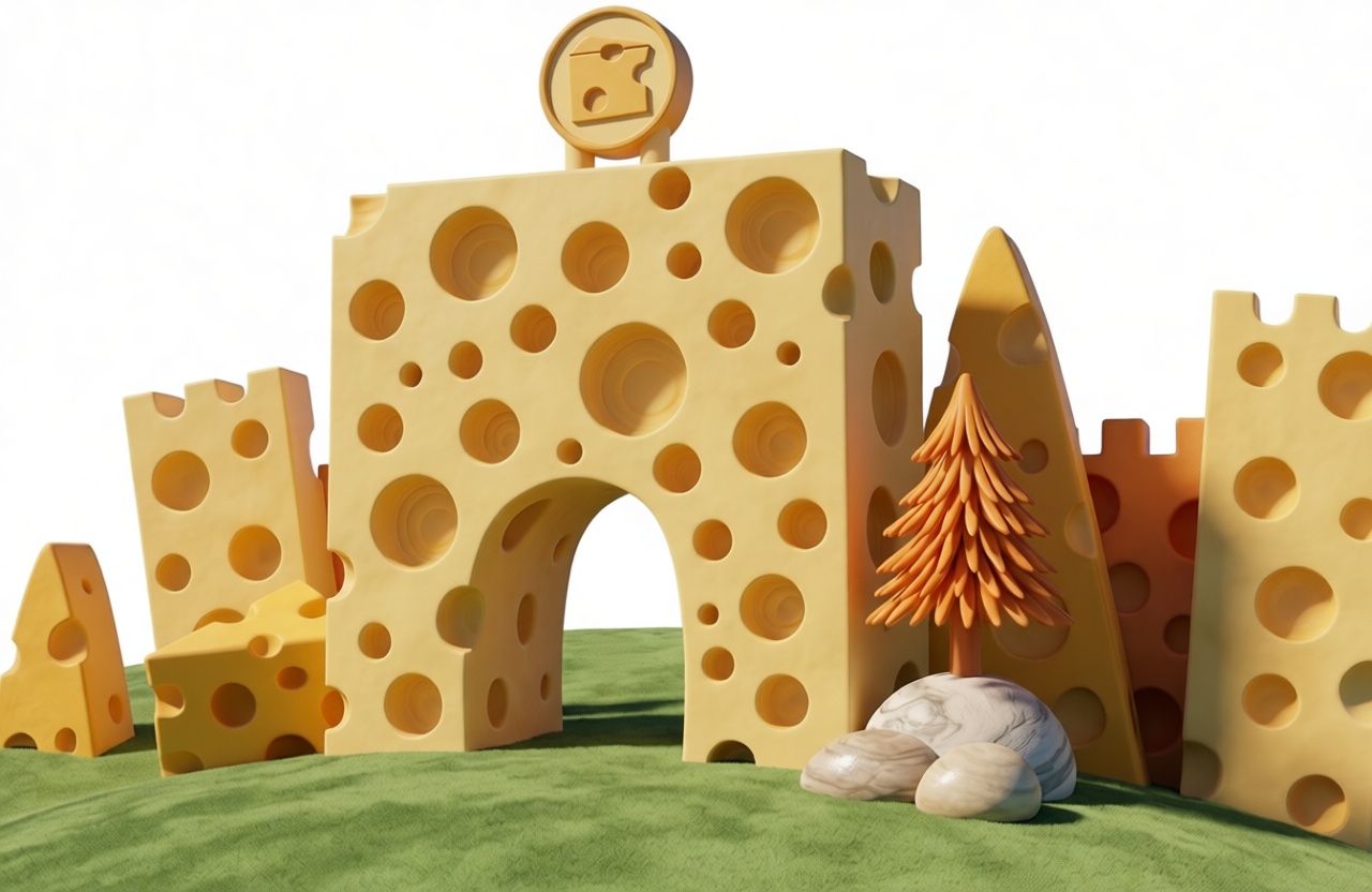 Swiss Cheese Fortress Model free 3D printable STL