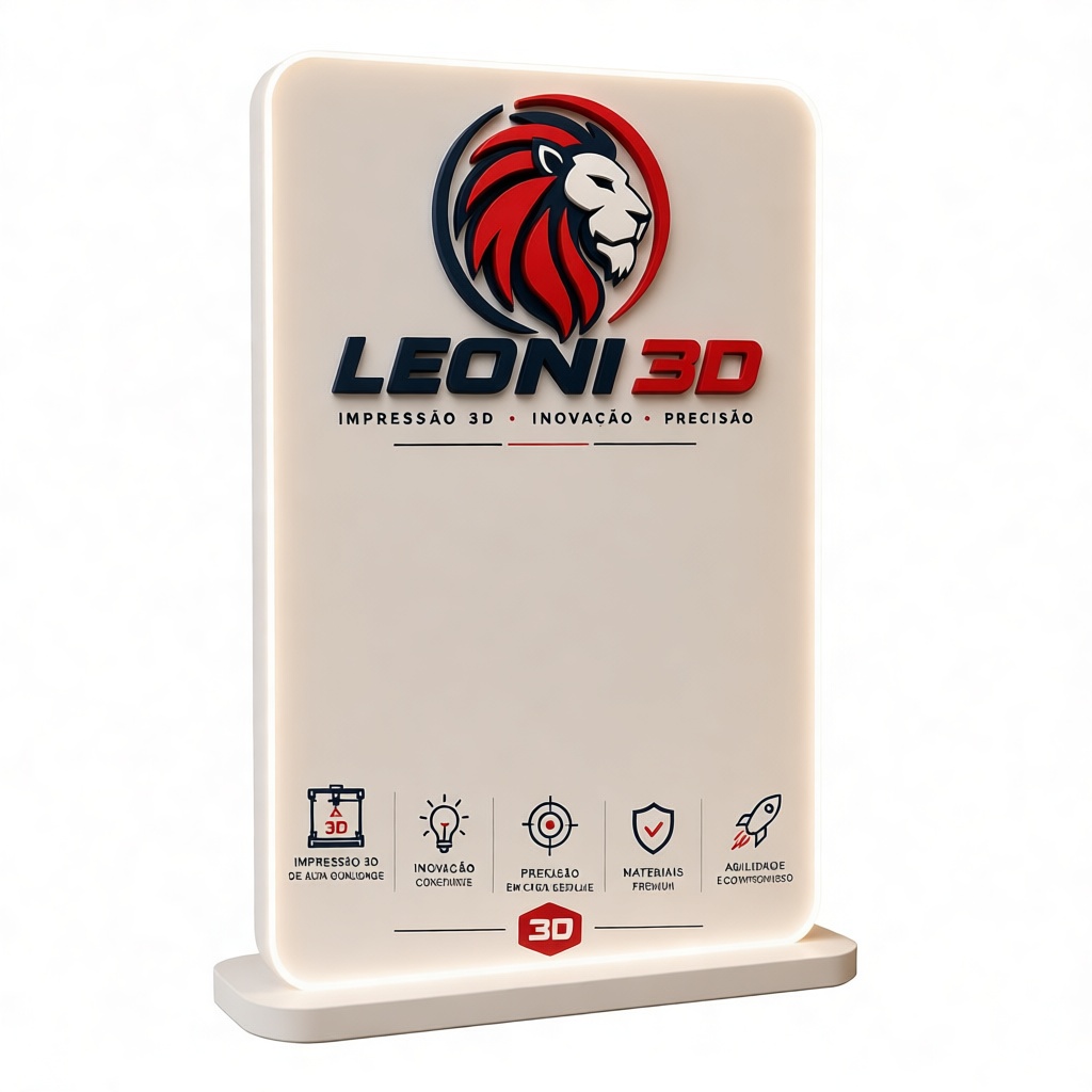 Leoni3D Logo Plaque free 3D printable STL