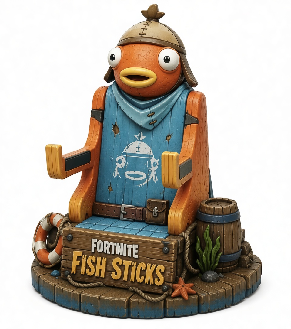 Fishstick Throne Figurine free 3D printable STL