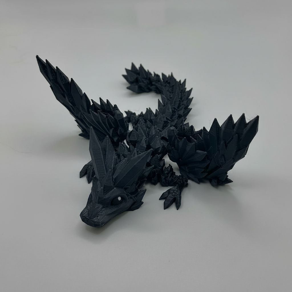Crystal Dragon Figurine free 3D printable STL