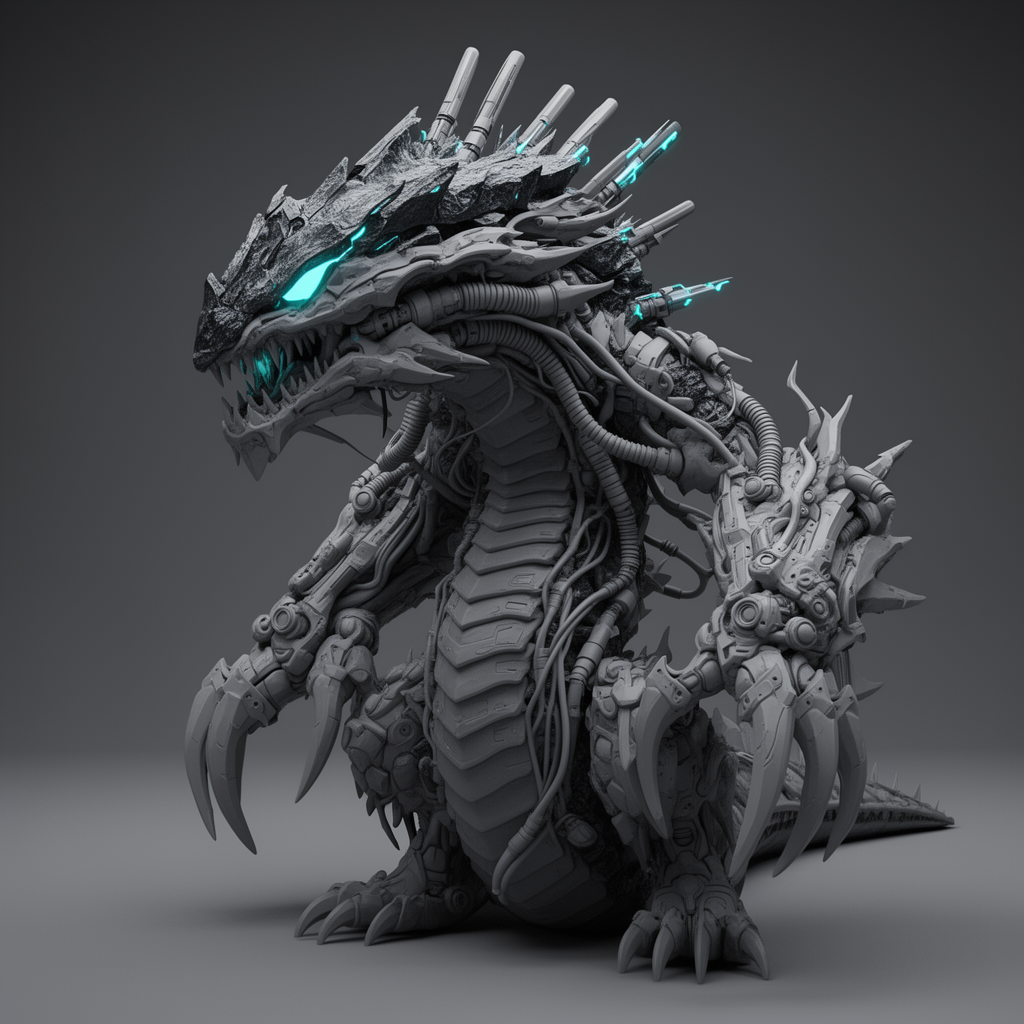 Chrome Trygon Biomech Figurine free 3D printable STL