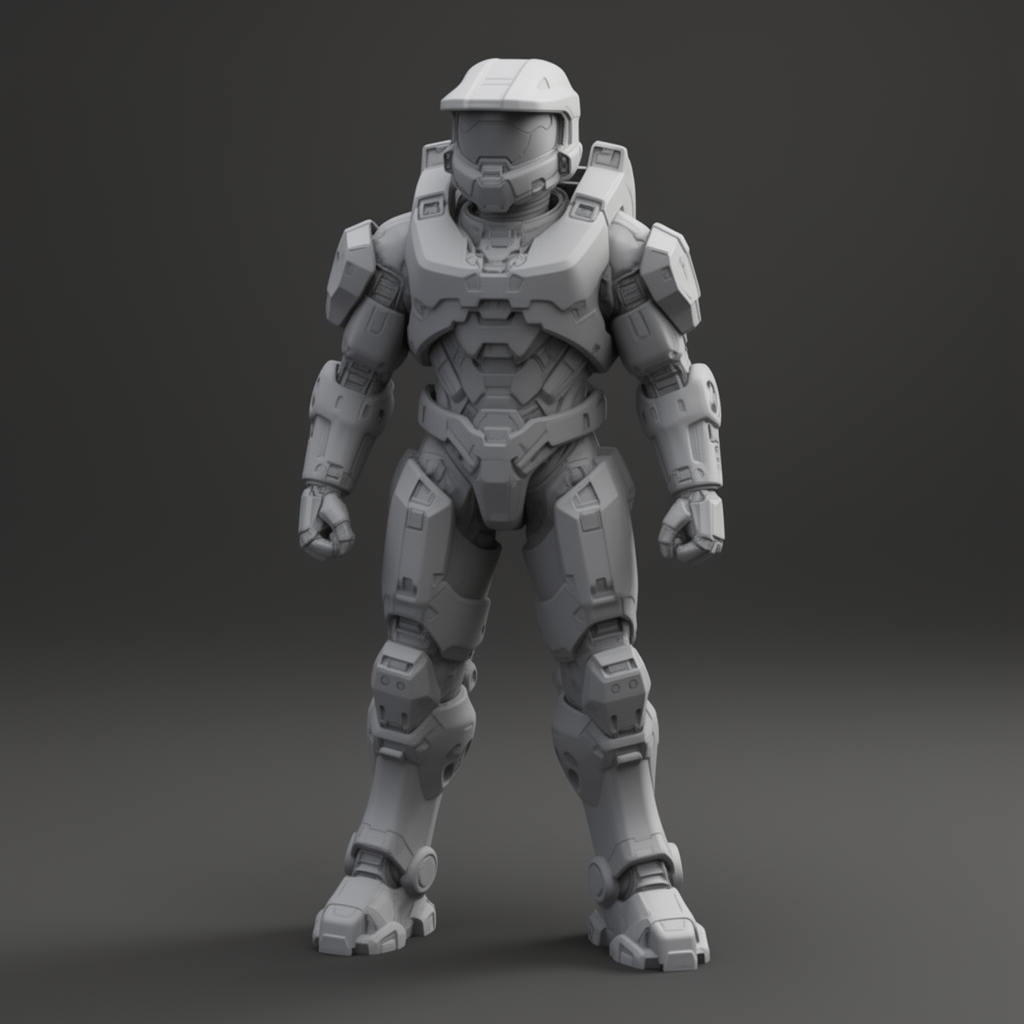 Master Chief Figurine free 3D printable STL