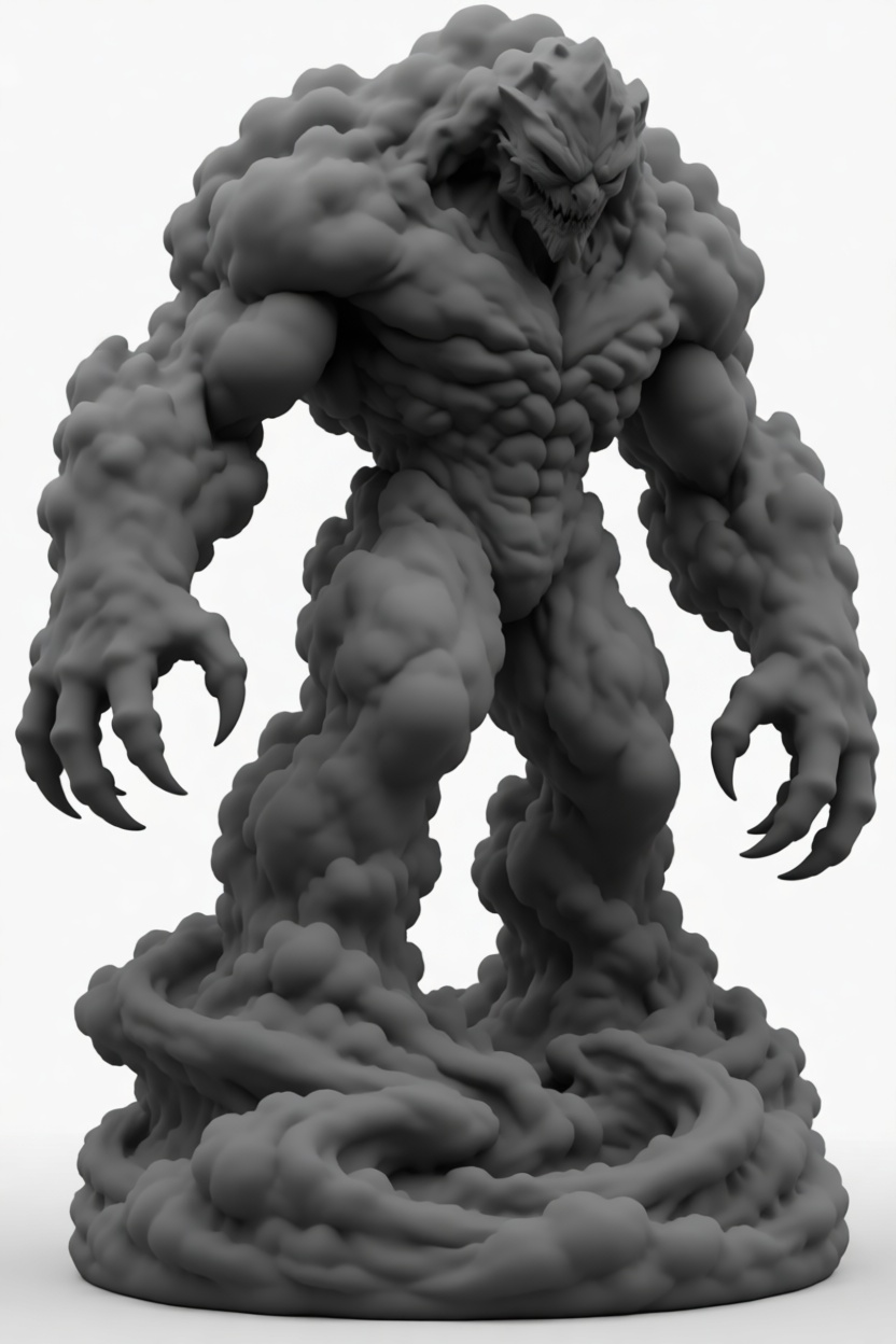 Mud Monster Figurine free 3D printable STL