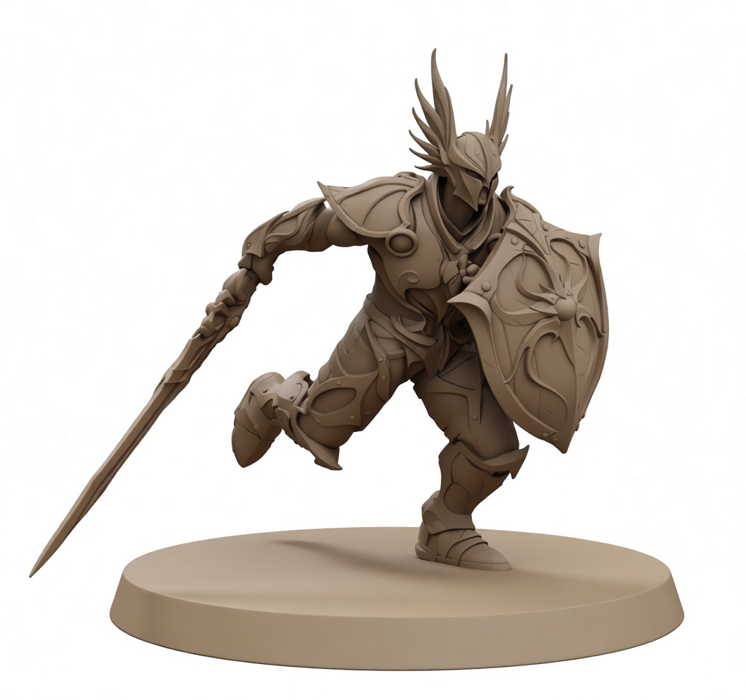 Winged Knight Figurine free 3D printable STL