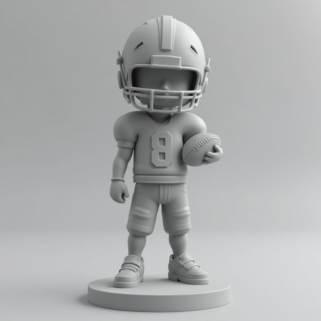 8th Grade Football Player Figurine free 3D printable STL