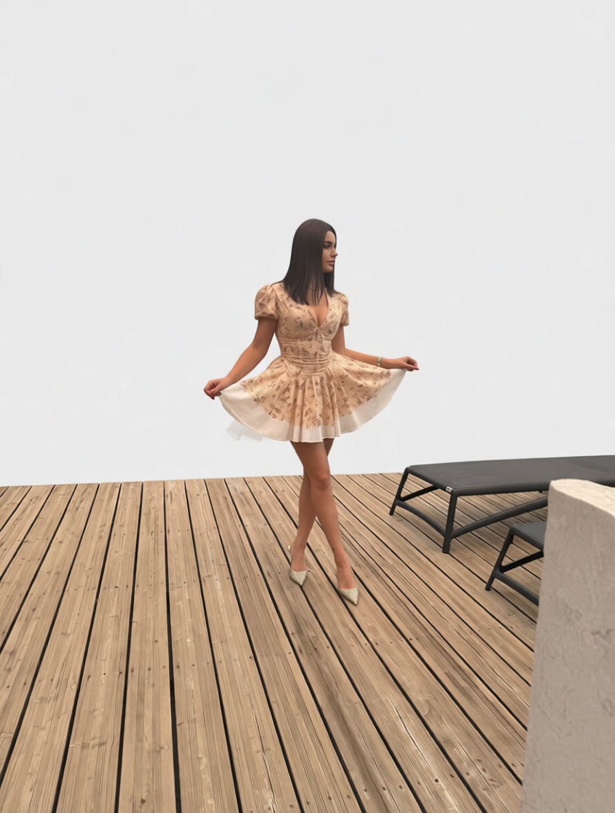 Woman in Flared Dress Figurine free 3D printable STL