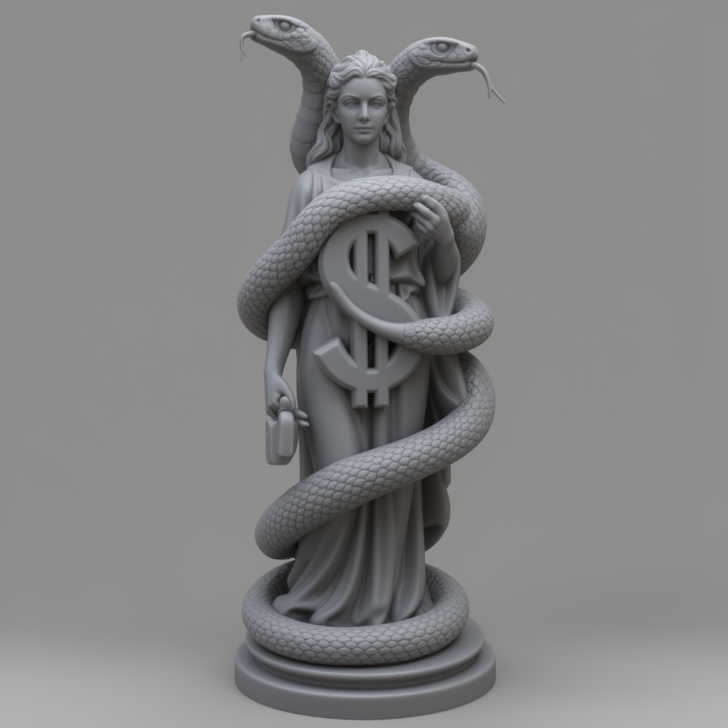 Rattlesnake Money Statue free 3D printable STL