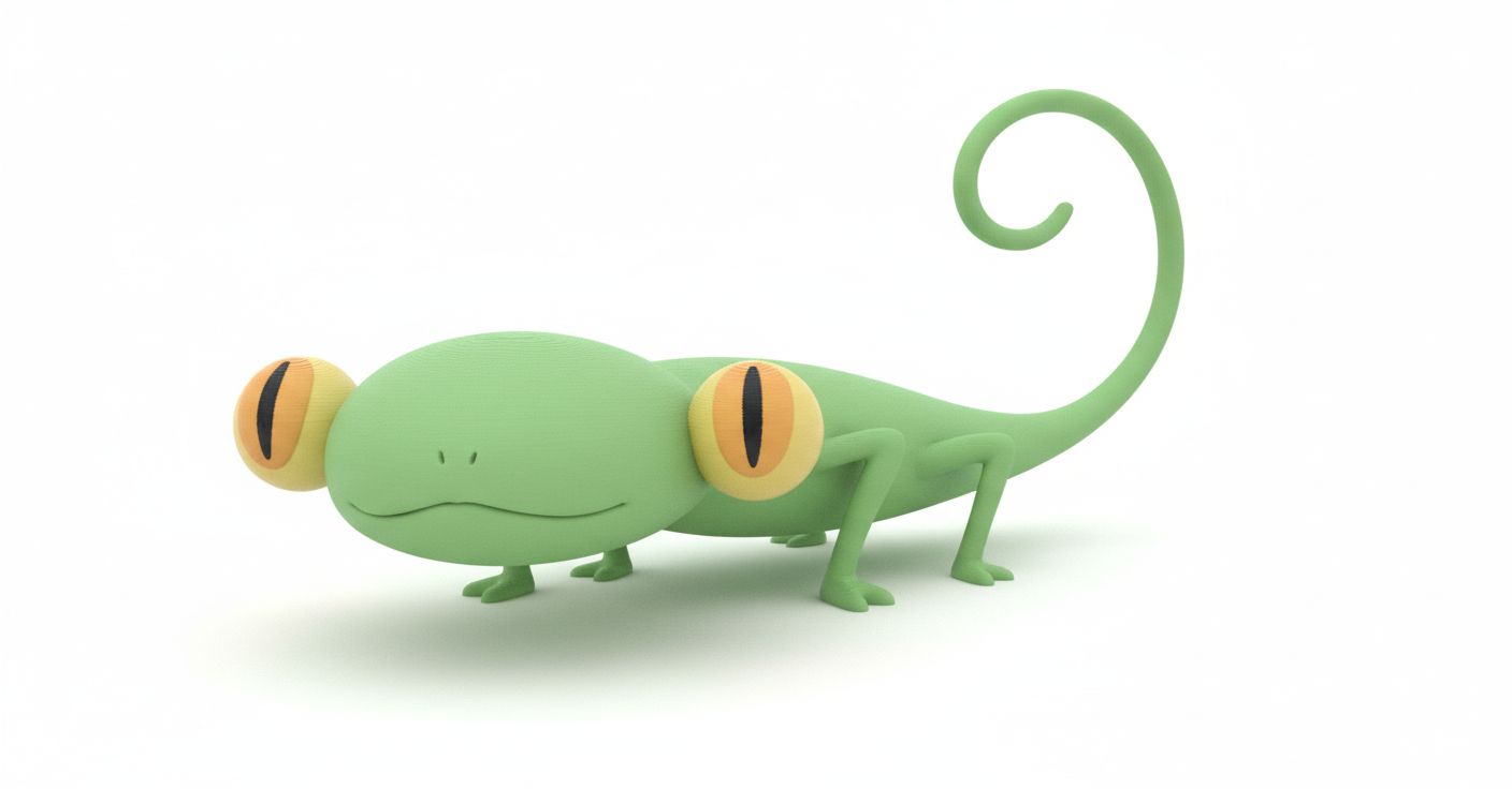 Cartoon Gecko Figurine free 3D printable STL