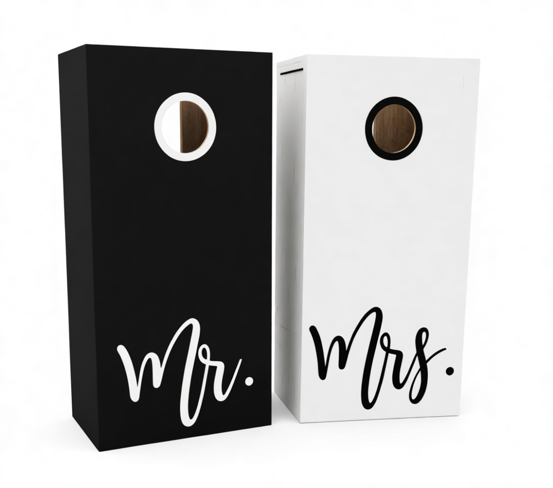 Mr. and Mrs. Cornhole Boards free 3D printable STL
