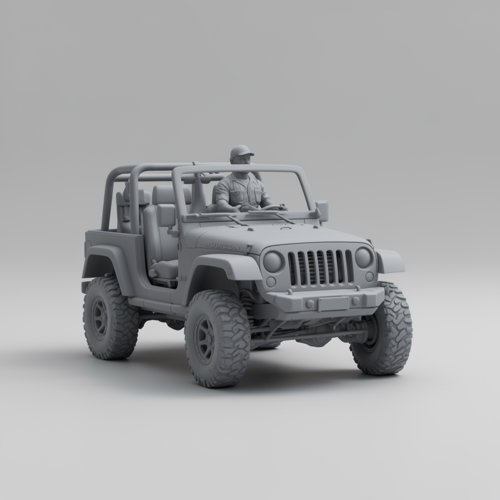 Jeep Rubicon Offroad Model free 3D printable STL