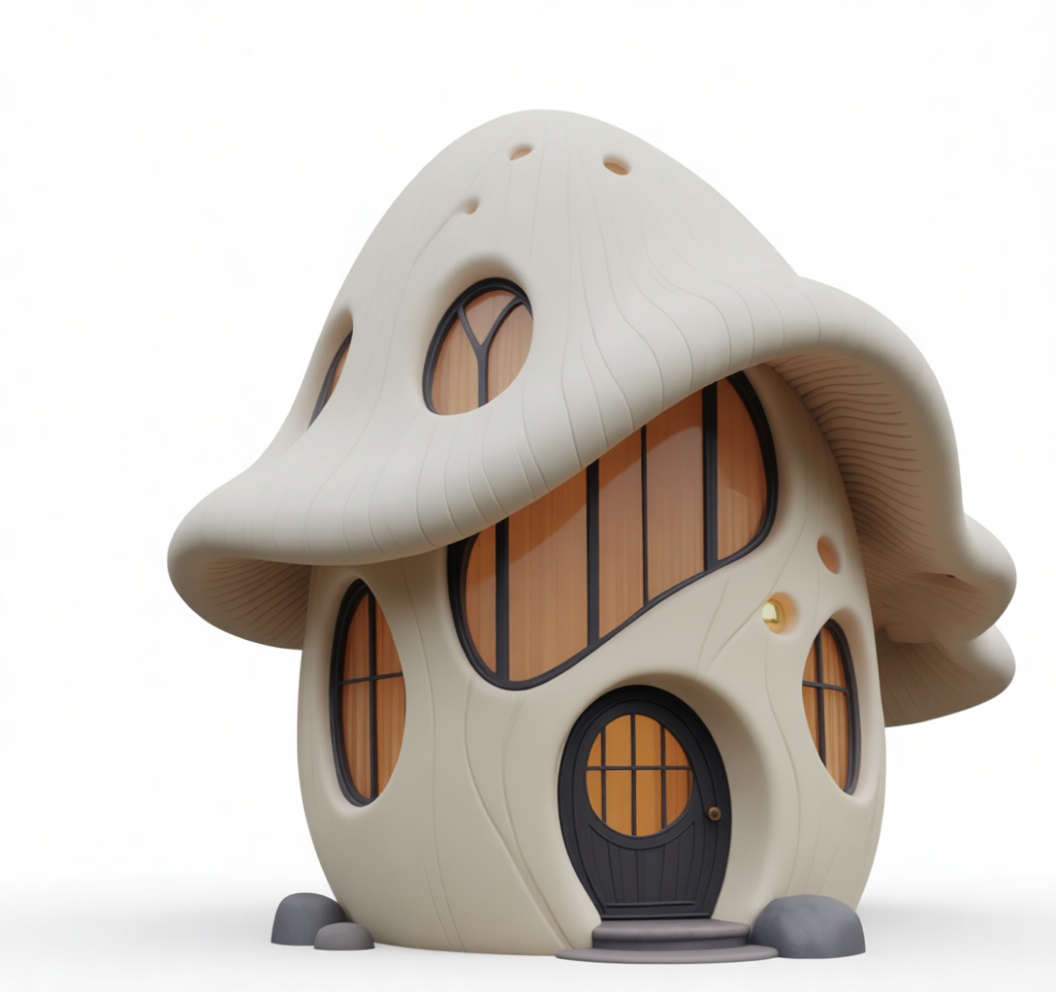 Mushroom House Model free 3D printable STL