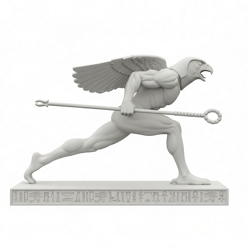 Horus Egyptian God Statue free 3D printable STL