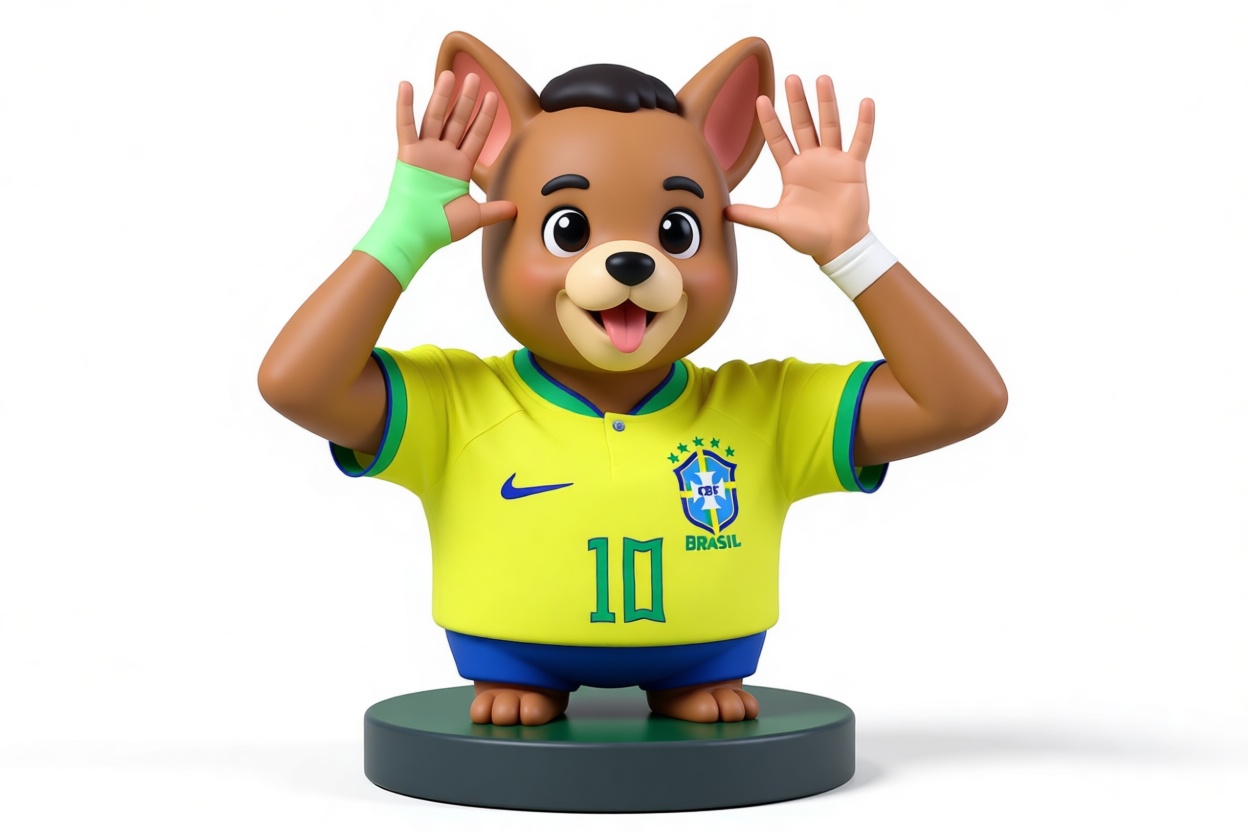 Brazil Soccer Dog Figurine free 3D printable STL