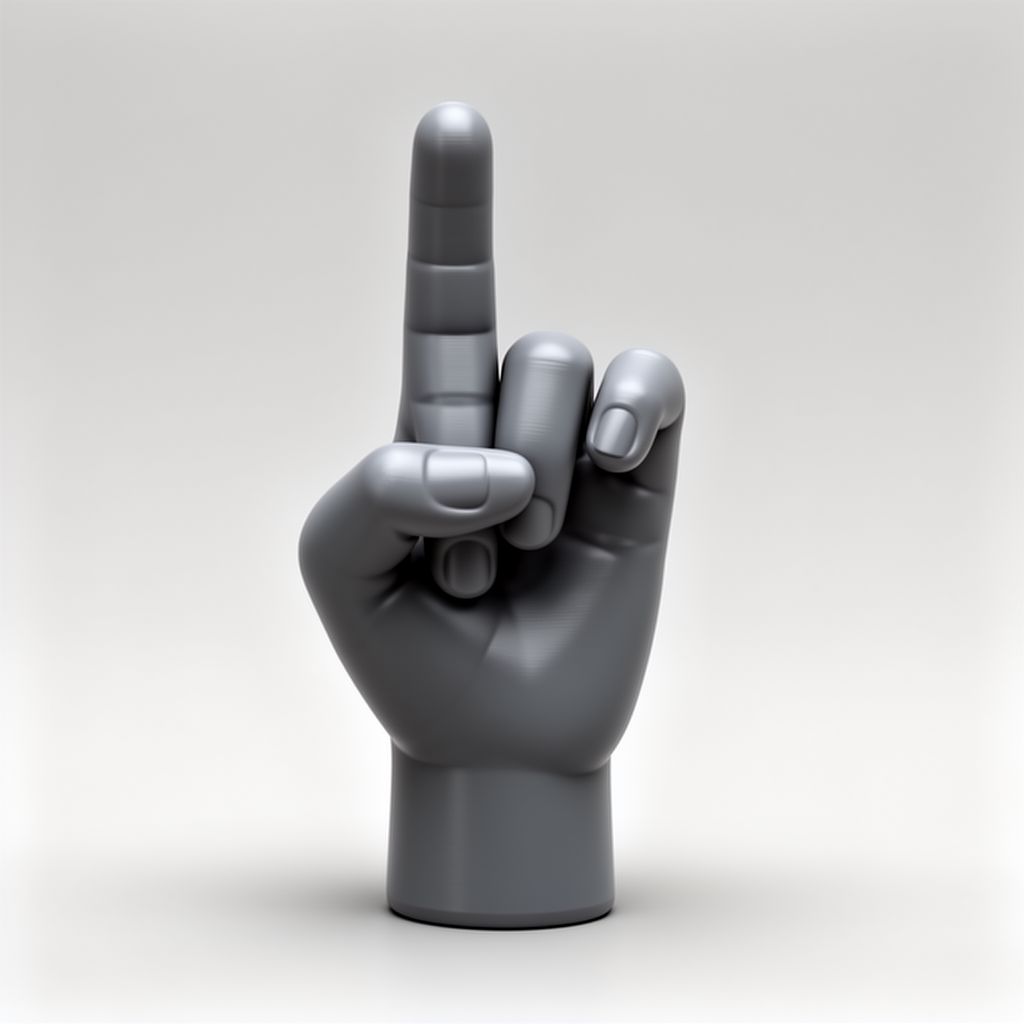 Middle Finger Hand Figurine free 3D printable STL