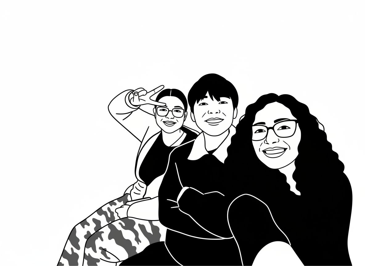 Group Selfie Illustration free 3D printable STL