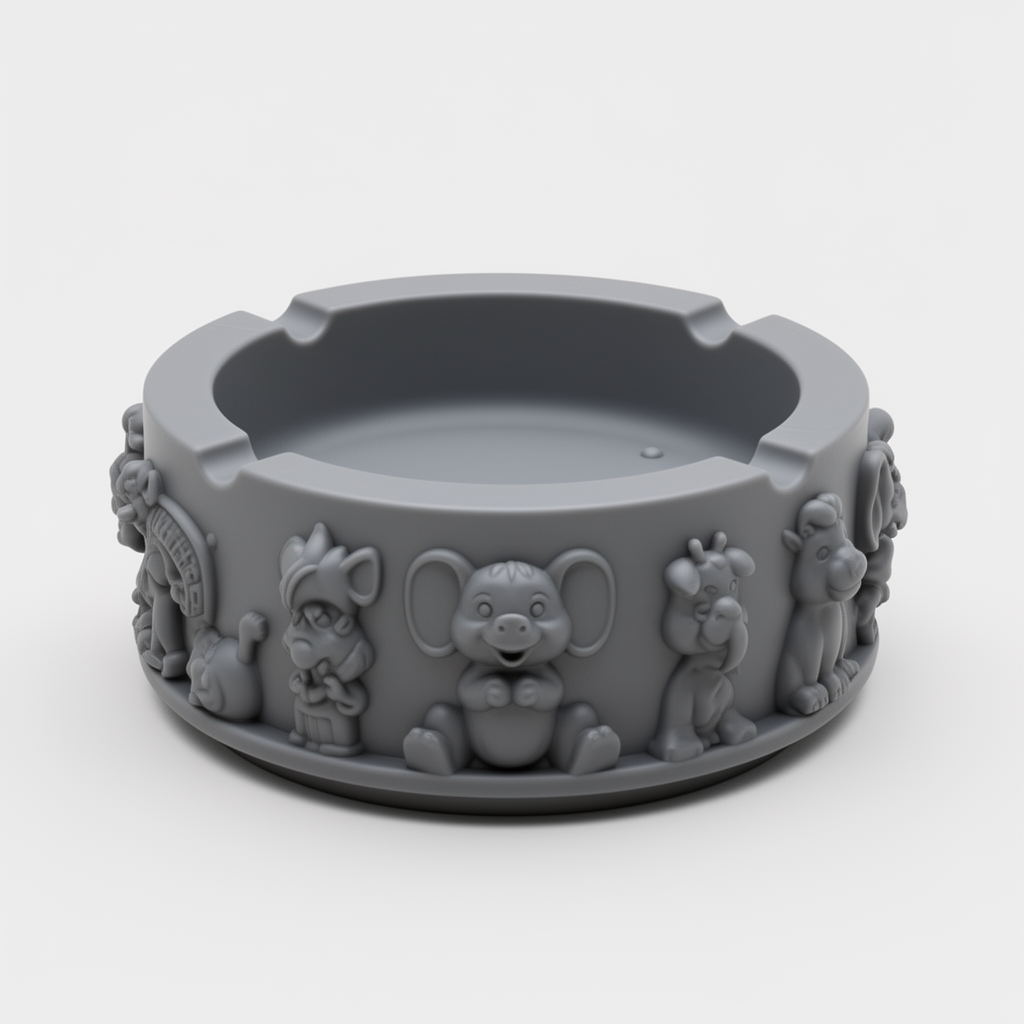 Ziiploc Zoo Animal Ashtray free 3D printable STL